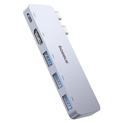 Dokovací stanice 5v1 Baseus Ultra Joy 100W 1xUSB-C, 3xUSB, 1xHDMI šedá