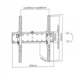 Držák TV GEMBIRD WM-55T-02, 32"-55" (40kg), náklopný
