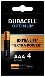 Duracell Optimum alkalická baterie mikrotužková AAA, 4 ks