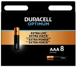 Duracell Optimum alkalická baterie, 8 ks (AAA)