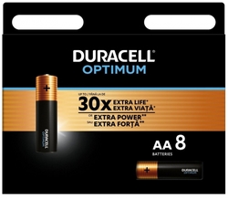 Duracell Optimum alkalická baterie tužková AA 8 ks