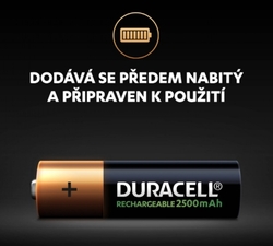 Duracell Rechargeable baterie 2500mAh, 2 ks (AA)