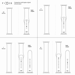 Elastický nylonový řemínek FIXED Nylon Strap pro Apple Watch 42/44/45mm, velikost L, červený
