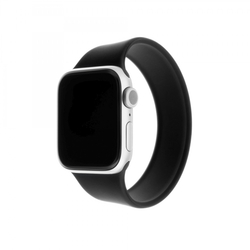 Elastický silikonový řemínek FIXED Silicone Strap pro Apple Watch 42/44/45mm, velikost L, černý