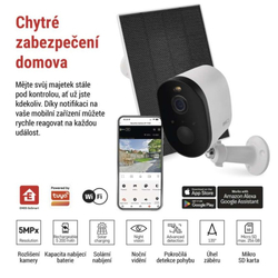 EMOS GoSmart Venkovní bateriová kamera IP-1150 SNAP s WiFi a solárním panelem