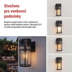 EMOS GoSmart Venkovní otočná kamera IP-1300 LANTERN s WiFi a světlem, černá