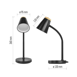 EMOS LED stolní lampa TARA, černá
