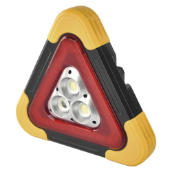 EMOS LED varovný trojúhelník, nabíjecí, COB LED + červená LED