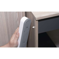 Emos prodlužovací kabel 2 m / 3 zásuvky / s vypínačem / bílo-šedý / 1×USB-A + 1×USB-C / 1,5 mm2