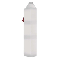 Emos prodlužovací kabel 3 m / 2 zásuvky / s vypínačem / bílý / PVC / 1 mm2