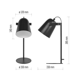 EMOS Stolní lampa NINA na žárovku E27, černá