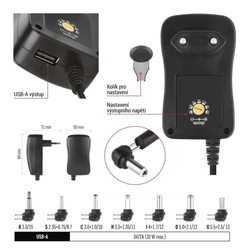 EMOS Univerzální pulzní USB napájecí zdroj 1000 mA s hřebínkem