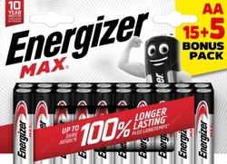 Energizer MAX - Tužka AA/15+5 zdarma