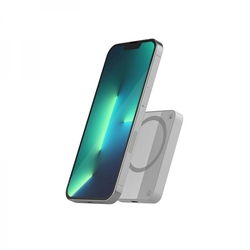 Epico 4200mAh MagSafe kompatibilní bezdrátová power banka - světle šedá