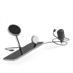 Epico Mag+ Glass Charging Stand MagSafe compatible - černá