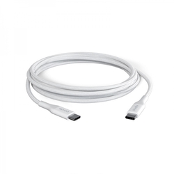 Epico Opletený PD kabel 2m USB-C na USB-C - bílý