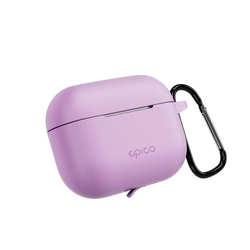 Epico silikonové pouzdro s karabinou | AirPods Pro 3 | fialová | bezpečnostní karabina