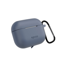 Epico silikonové pouzdro s karabinou | AirPods Pro 3 | modro-šedá | bezpečnostní karabina