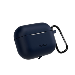 Epico silikonové pouzdro s karabinou | AirPods Pro 3 | tmavě modrá | bezpečnostní karabina