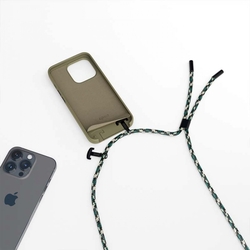 EPICO silikonový kryt se šňůrkou pro iPhone 14 Plus (6,7") - zelená