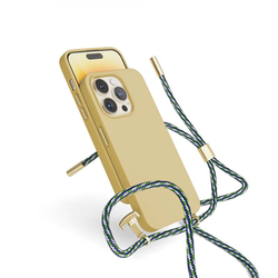 EPICO silikonový kryt se šňůrkou pro iPhone 14 Pro Max (6,1") - písková