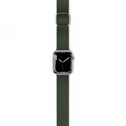 Epico textilní pletený pásek pro Apple Watch 38/40/41 mm - olivově zelený
