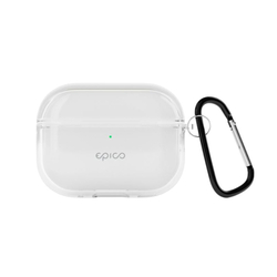 Epico transparentní pouzdro s karabinou AirPods Pro 3 - bílá transparentní