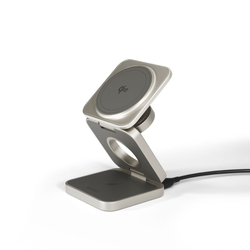 Epico UltraBase EF55 Qi2 3v1 Fold Alu Mag+ Wireless Charging Stand - titanová
