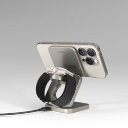 Epico UltraBase EF55 Qi2 3v1 Fold Alu Mag+ Wireless Charging Stand - titanová