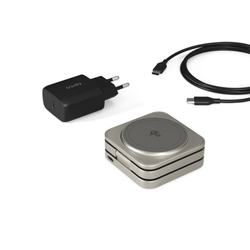 Epico UltraBase EF55 Qi2 3v1 Fold Alu Mag+ Wireless Charging Stand - titanová