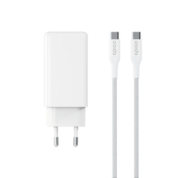 Epico UltraBoost GaN 100W síťová rychlonabíječka EA100 + 1,2m USB-C kabel - bílá