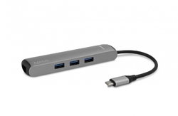 Epico USB-C HUB SLIM (4K HDMI & Ethernet) - silver, black cable