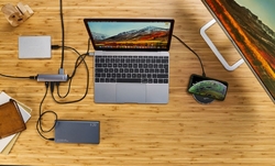 Epico USB-C HUB SLIM (4K HDMI & Ethernet) - silver, black cable