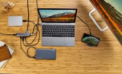 Epico USB-C HUB SLIM (4K HDMI & Ethernet) - silver, black cable