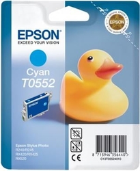 Epson T0552 Cyan 8ml pro Stylus Photo R240/R245/RX420/RX425/RX520 - originální