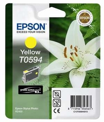 Epson T0594 Yellow Ultra Chrome K3 13ml pro Stylus Photo R2400 - originální