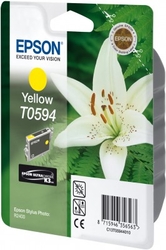 Epson T0594 Yellow Ultra Chrome K3 13ml pro Stylus Photo R2400 - originální