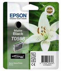 Epson T0598 Matte Black Ultra Chrome K3 13ml pro Stylus Photo R2400 - originální