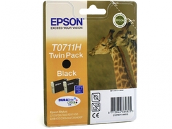 Epson T0711H Black 2-pack 2x11,1ml pro Stylus D120,DX7400,DX8400,... - originální