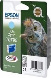 Epson T0795 Light Cyan Claria Photographic Ink 11ml pro Stylus Photo 1400 - originální