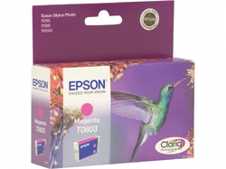 Epson T0803 Magenta CLARIA 7,4ml pro Stylus Photo PX650,PX700W,PX710W,PX800FW,PX810FW,R265,R285,R360,RX585,RX68 - originální