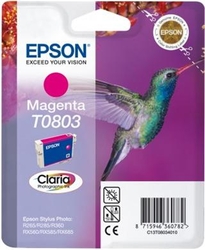 Epson T0803 Magenta CLARIA 7,4ml pro Stylus Photo PX650,PX700W,PX710W,PX800FW,PX810FW,R265,R285,R360,RX585,RX68 - originální