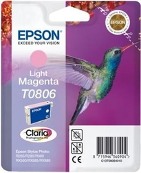 Epson T0806 Light Magenta CLARIA 7,4ml pro Stylus Photo PX650,PX700W,PX710W,PX800FW,PX810FW,R265,R285,R360,RX585,RX68 - originální