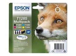 Epson T1285 Multipack (4-barevná) 16,4ml pro Stylus S22/SX125/SX130/420W/425W, Stylus Office BX305F - originální