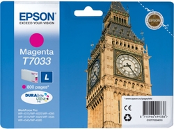 Epson T7033 L Magenta, až 800 stran, pro série WP4000/4500 (WP-4015,WP-4025,WP-4515,WP-4525,WP-4535,WP-4545) - originální