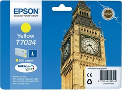 Epson T7034 L Yellow, až 800 stran, pro série WP4000/4500 (WP-4015,WP-4025,WP-4515,WP-4525,WP-4535,WP-4545) - originální