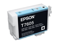 Epson T7605 Light Cyan, světle azurová - originální