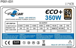 Eurocase Eco+ 350W, 120mm, 80+ Bronze