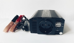 Eurocase měnič napětí DC/AC, 12V/230V, 300W, USB