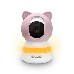 EVOLVEO Baby Monitor LUX- Chytrá 360° videochůvička s nočním viděním, detekcí pláče a pohybu, růžová